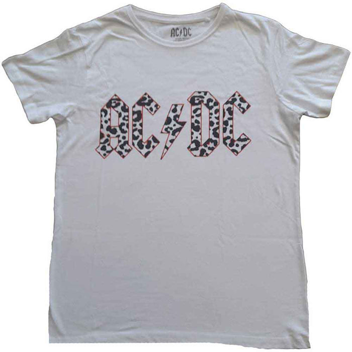 AC/DC - Mono Leopard Print Logo - T-Shirt