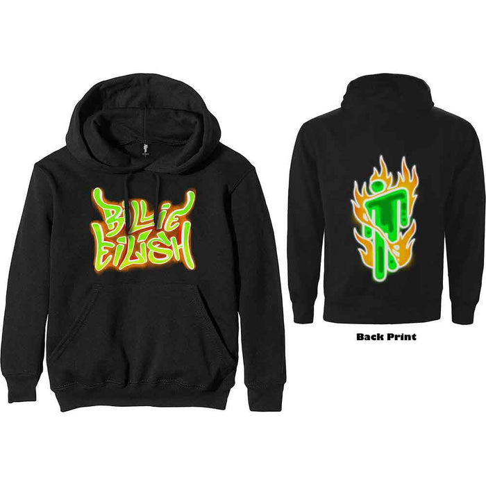 Billie Eilish - Airbrush Flames Blohsh - Sweatshirt