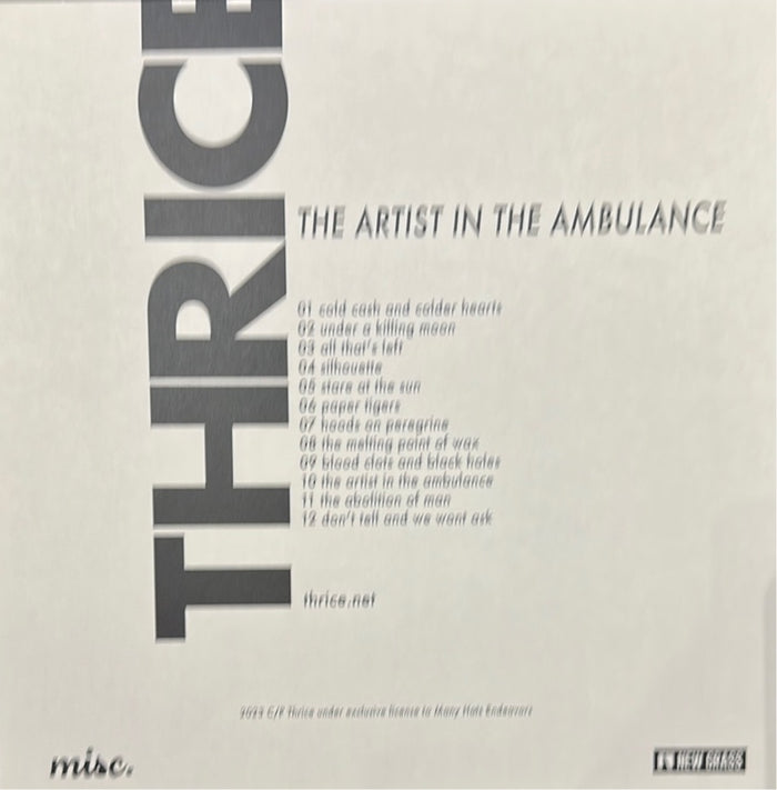 Thrice- The Artist in the Ambulance Revisited - signed record
