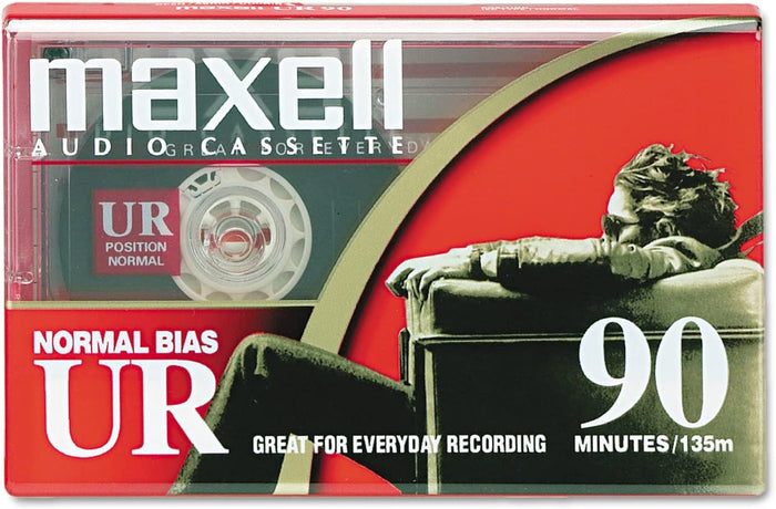 Maxell - Maxell 108510 UR-90 Single Normal Bias Audio Cassette 90 Minute With Case - Cassette
