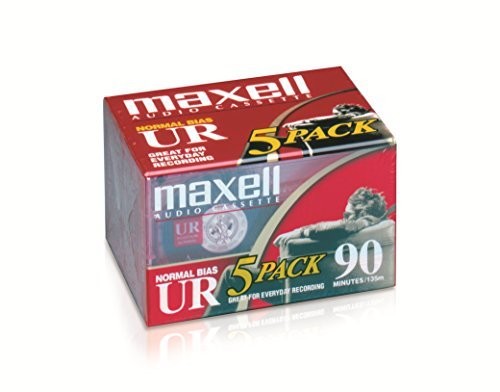 Maxell - Maxell 108562 UR-90 5PK Normal Bias Audio Cassettes 90 Minute With Cases 5 Pack - Cassette