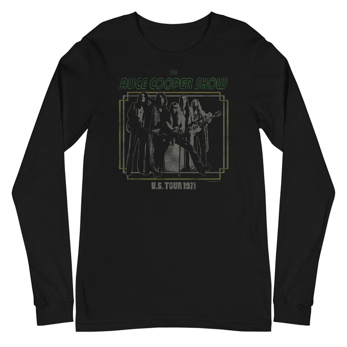 Alice Cooper - 1971 US Tour Long Sleeve T-Shirt - Black