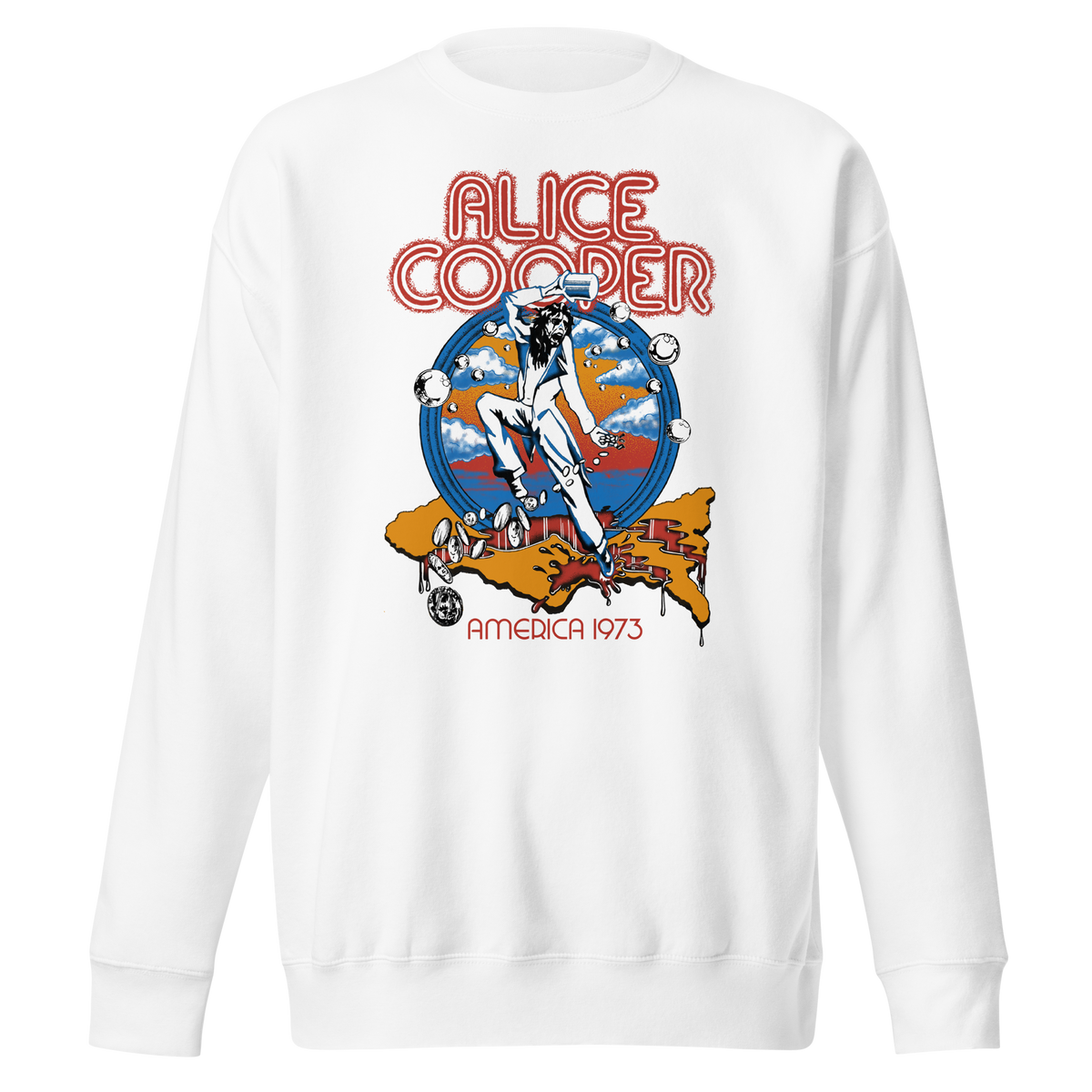 Alice Cooper - 1973 Tour Sweatshirt - White