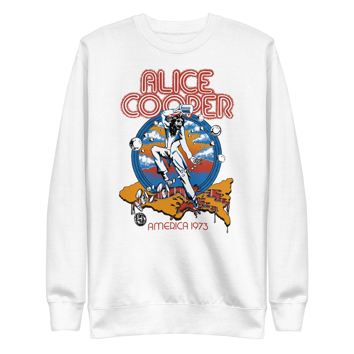 Alice Cooper - 1973 Tour Sweatshirt - White