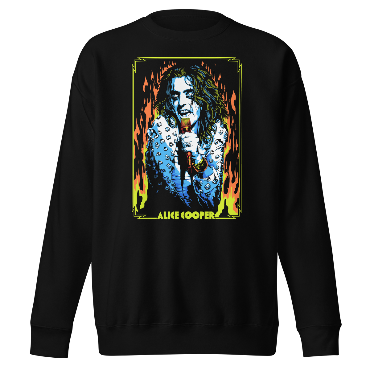 Alice Cooper - Flames Sweatshirt - Black