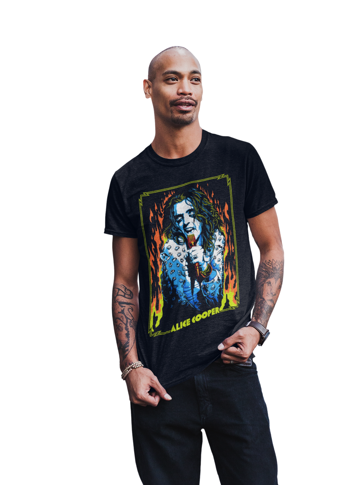 Alice Cooper - Flames T-Shirt - Black