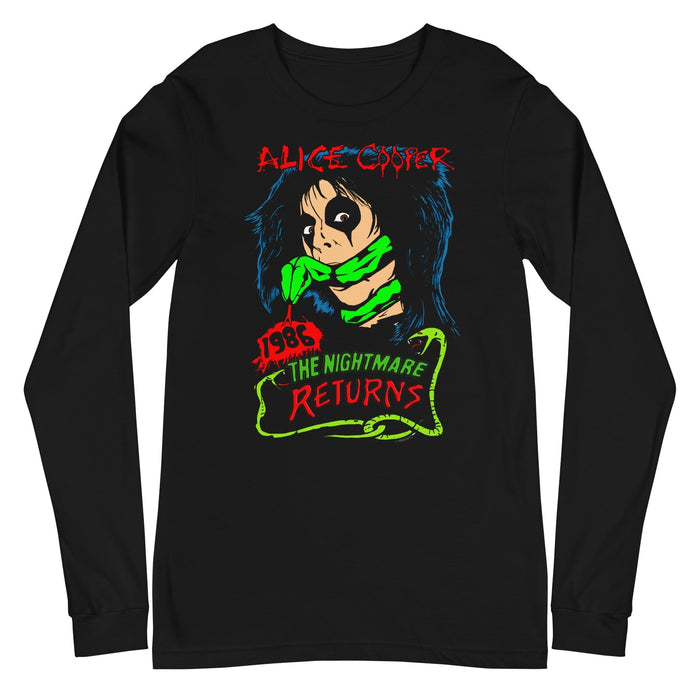 Alice Cooper - Nightmare Returns Long Sleeve T-Shirt - Black