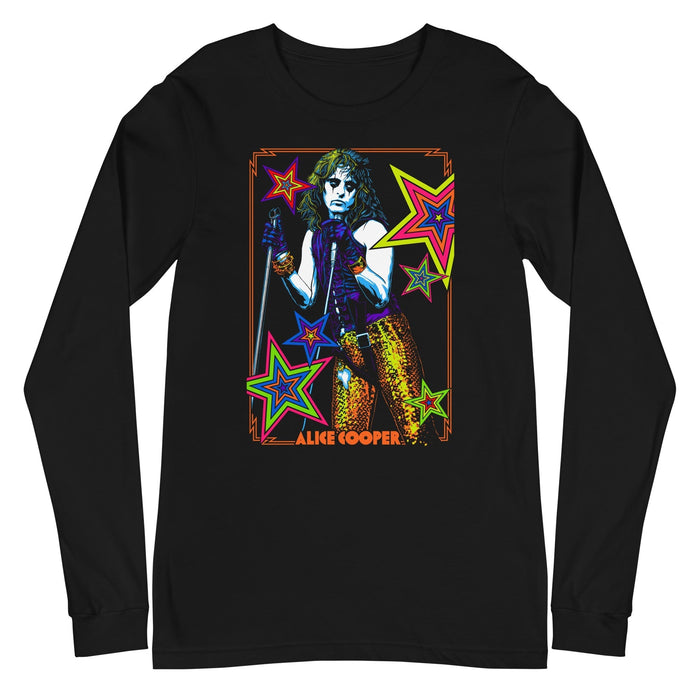 Alice Cooper - Stars Long Sleeve T-Shirt - Black