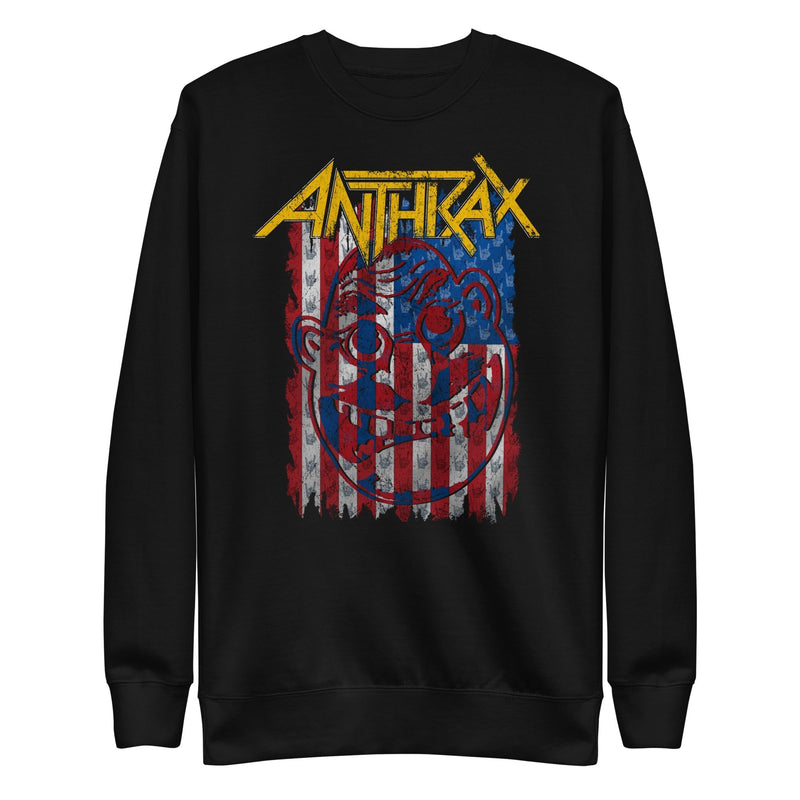 Anthrax - American Flag Sweatshirt - Black