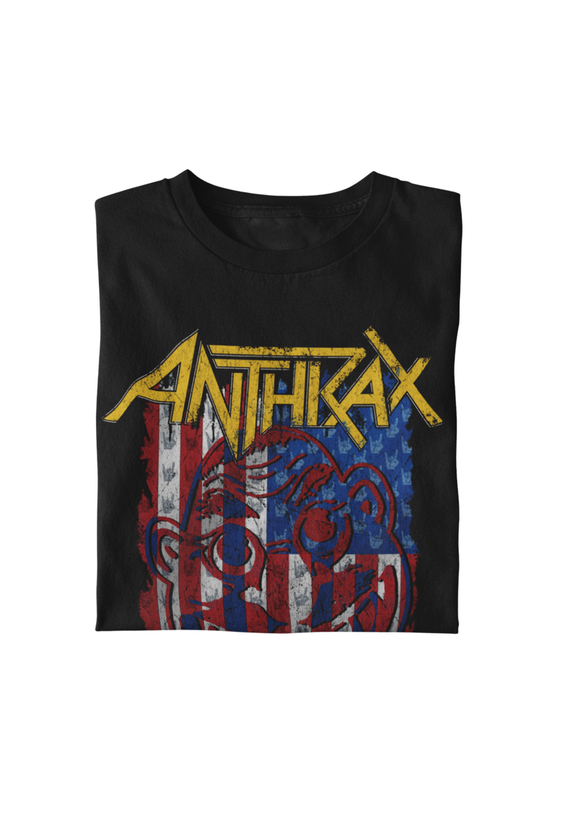 Anthrax - American Flag T-Shirt - Black