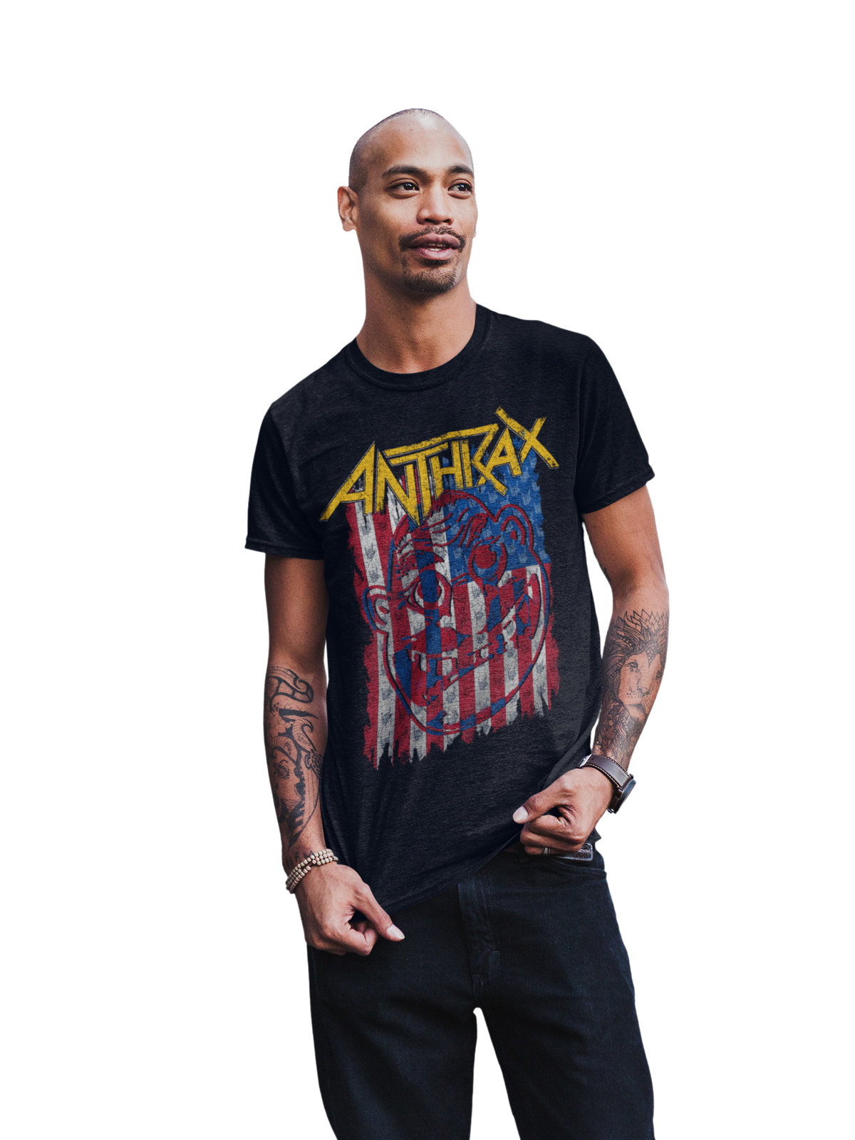 Anthrax - American Flag T-Shirt - Black