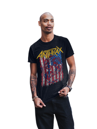 Anthrax - American Flag T-Shirt - Black