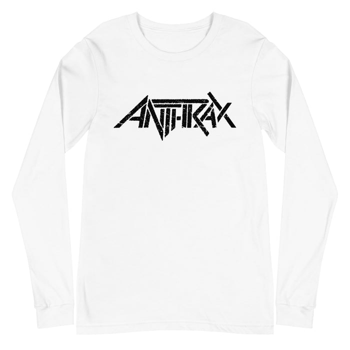 Anthrax - Classic Logo Long Sleeve T-Shirt - White