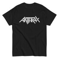 Anthrax - Classic White Logo T-Shirt - Black