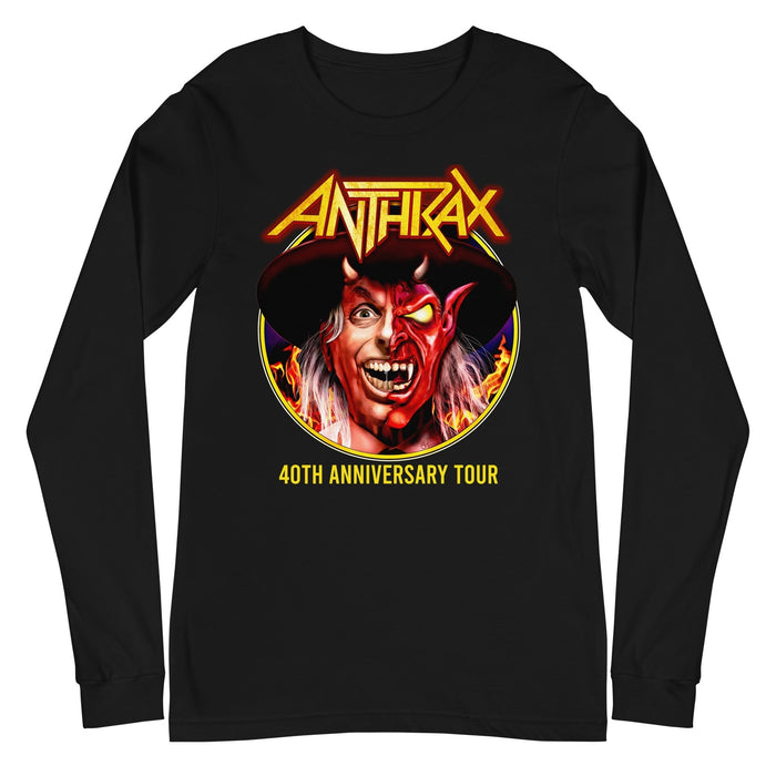 Anthrax - Half Devil Long Sleeve T-Shirt - Black