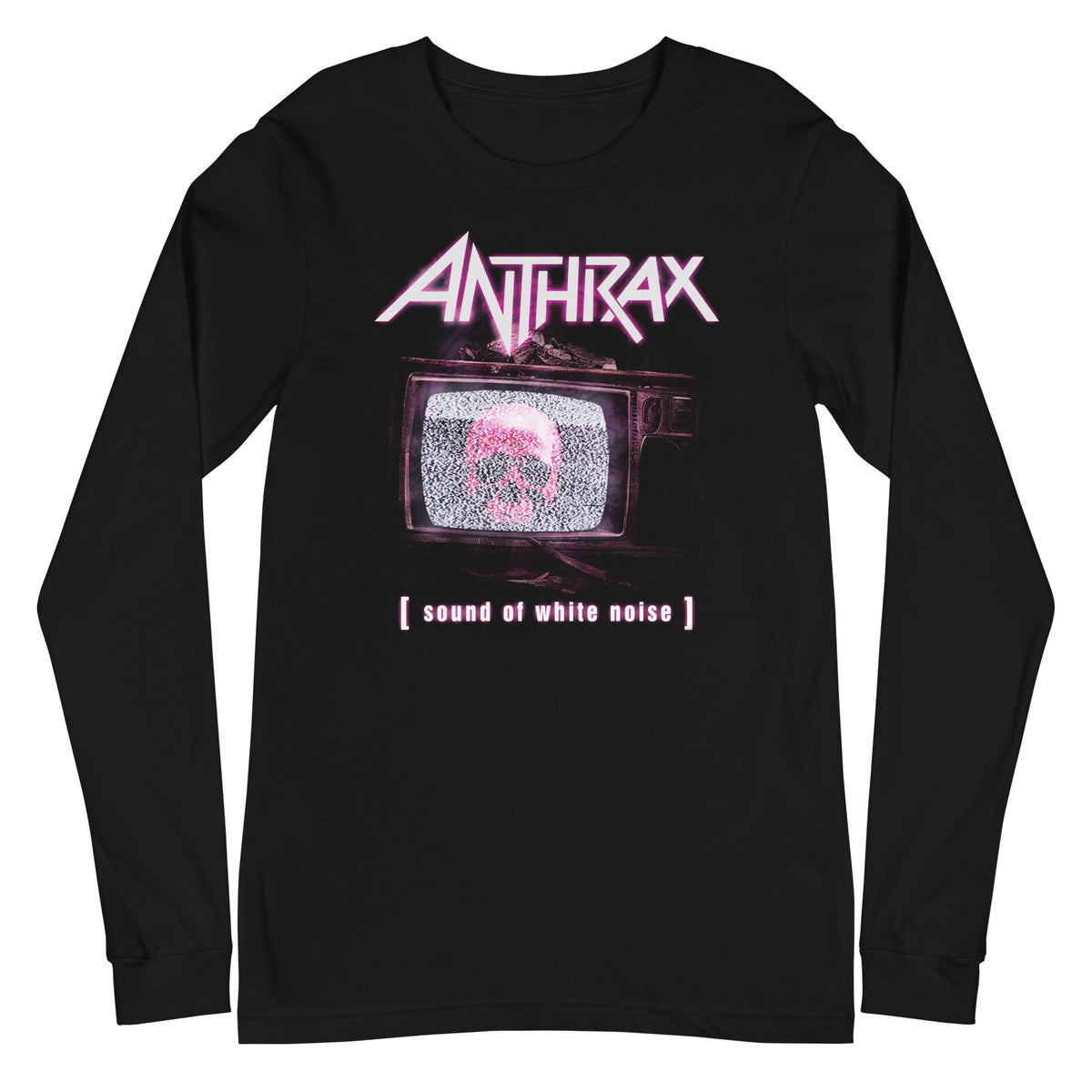 Anthrax - Skull TV Long Sleeve T-Shirt - Black