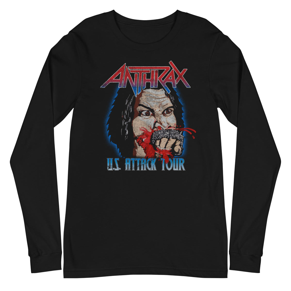 Anthrax - US Attack Tour Long Sleeve T-Shirt - Black