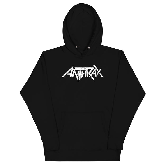 Anthrax - White Core Logo Hoodie - Black