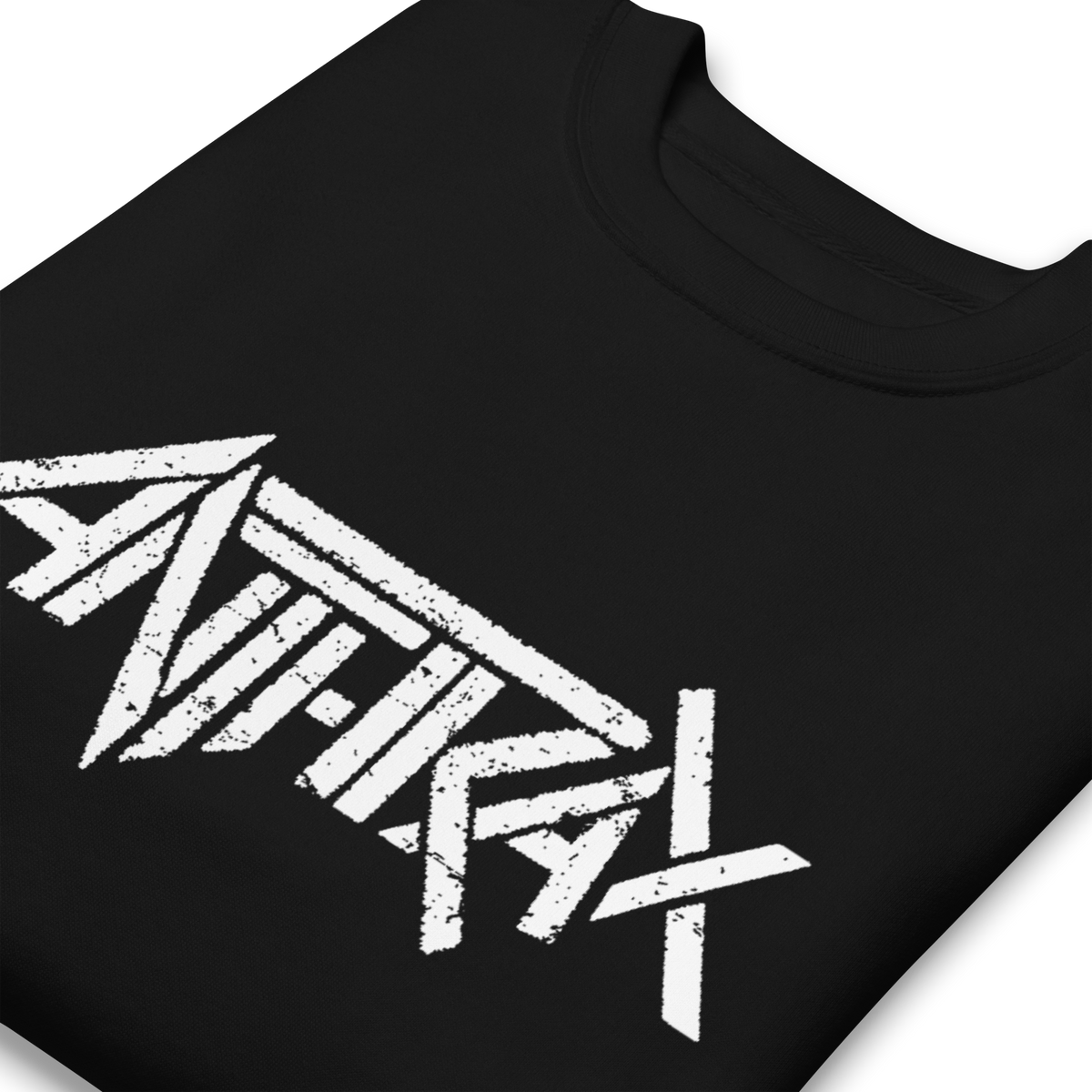 Anthrax - White Core Logo Sweatshirt - Black