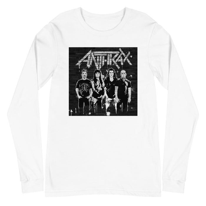 Anthrax - With the Band Long Sleeve T-Shirt - White