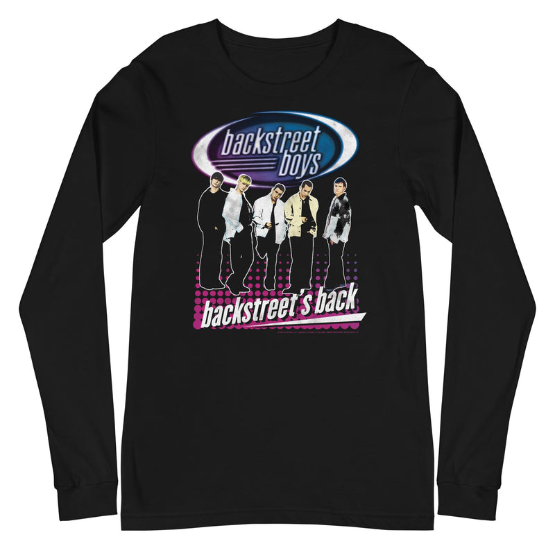 Backstreet Boys - Back Dot Logo Long Sleeve T-Shirt - Black