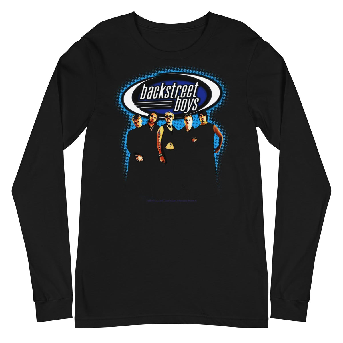 Backstreet Boys - Blue Glow Long Sleeve T-Shirt - Black