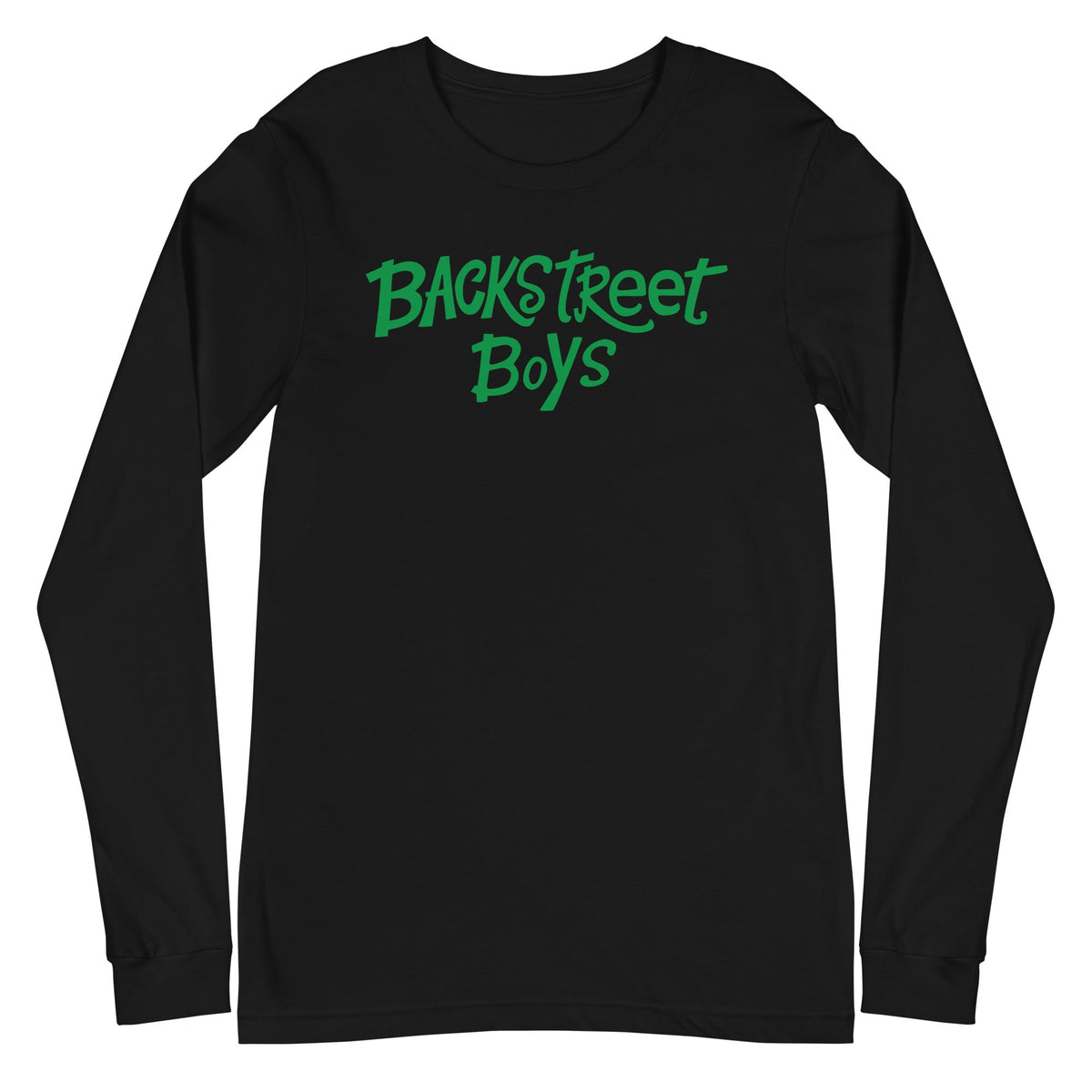 Backstreet Boys - Green Logo Long Sleeve T-Shirt - Black