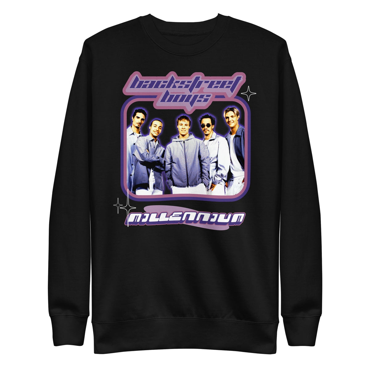 Backstreet Boys - Purple Y2K Sweatshirt - Black