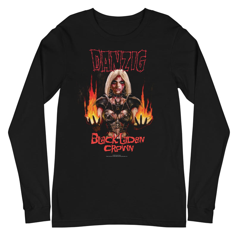 Danzig - Black Laden Crown Long Sleeve T-Shirt - Black