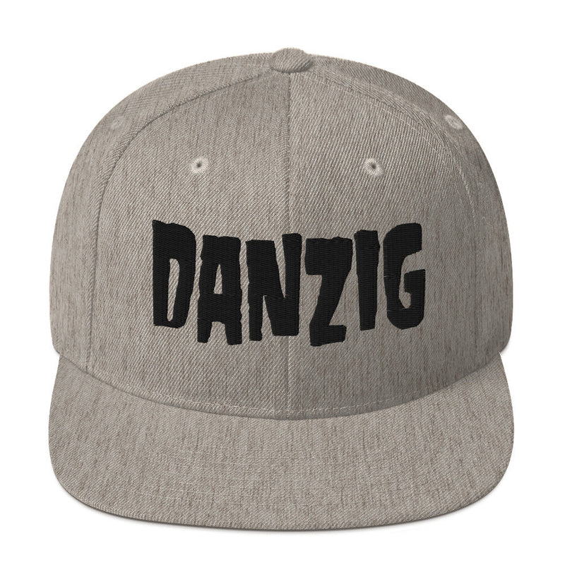 MerchMoment - Danzig Classic Logo Grey Embroidered Snap Back Hat -