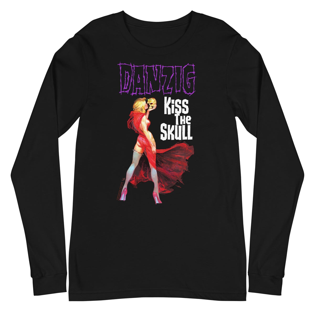 Danzig - Kiss The Skull Long Sleeve T-Shirt - Black