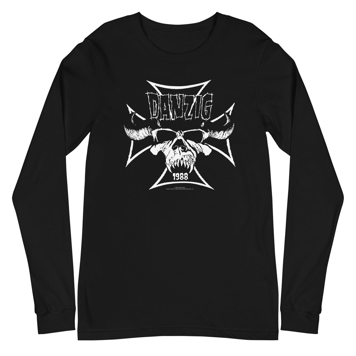 Danzig - Steer Skull Long Sleeve T-Shirt - Black