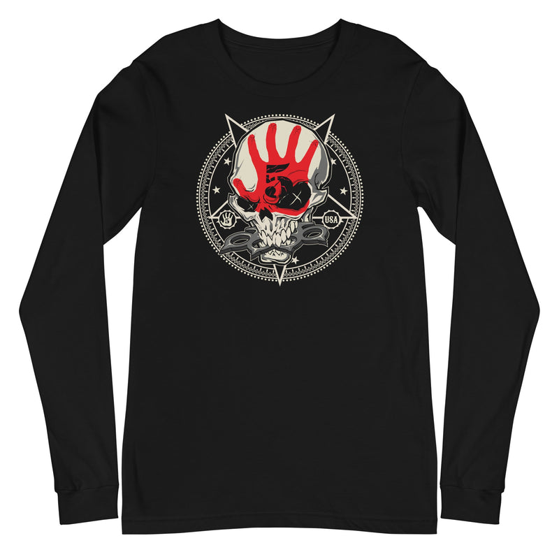 Five Finger Death Punch - Circle Logo Long Sleeve T-Shirt - Black