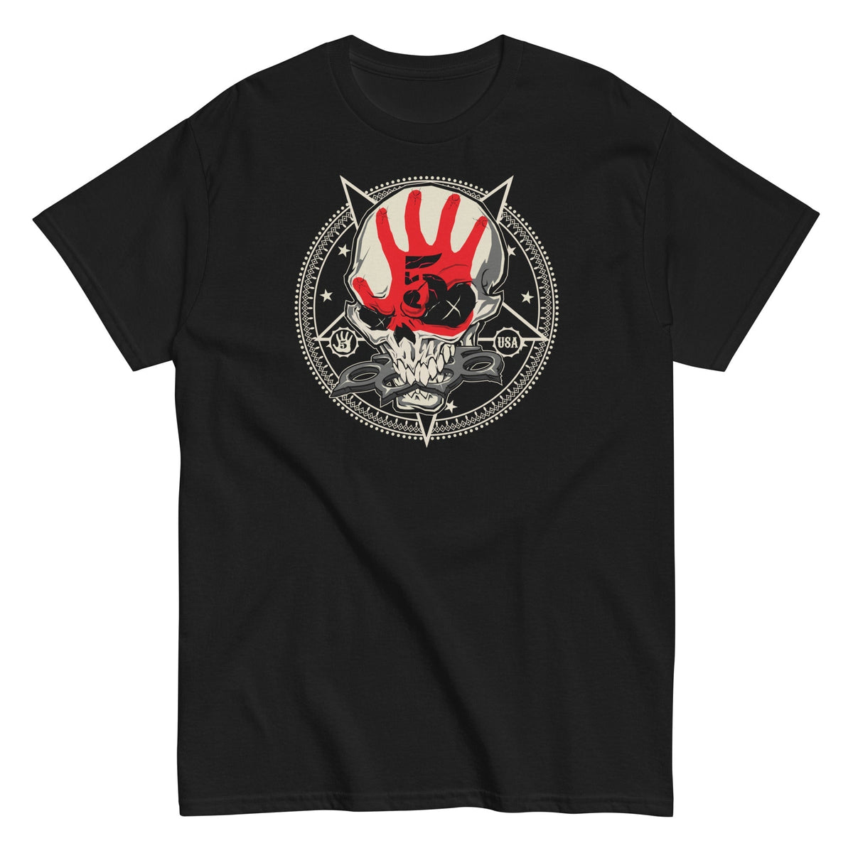 Five Finger Death Punch - Circle Logo T-Shirt - Black