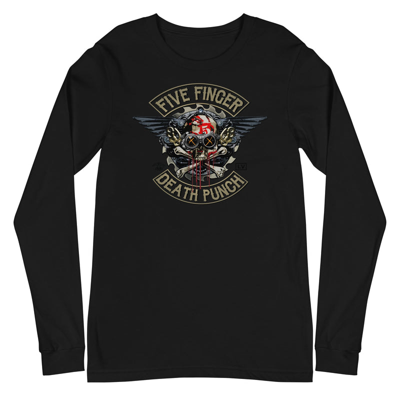 Five Finger Death Punch - Crossbones Long Sleeve T-Shirt - Black