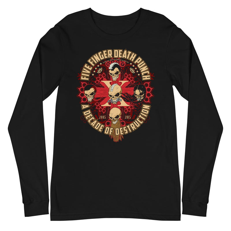 Five Finger Death Punch - Decade of Destruction Long Sleeve T-Shirt - Black