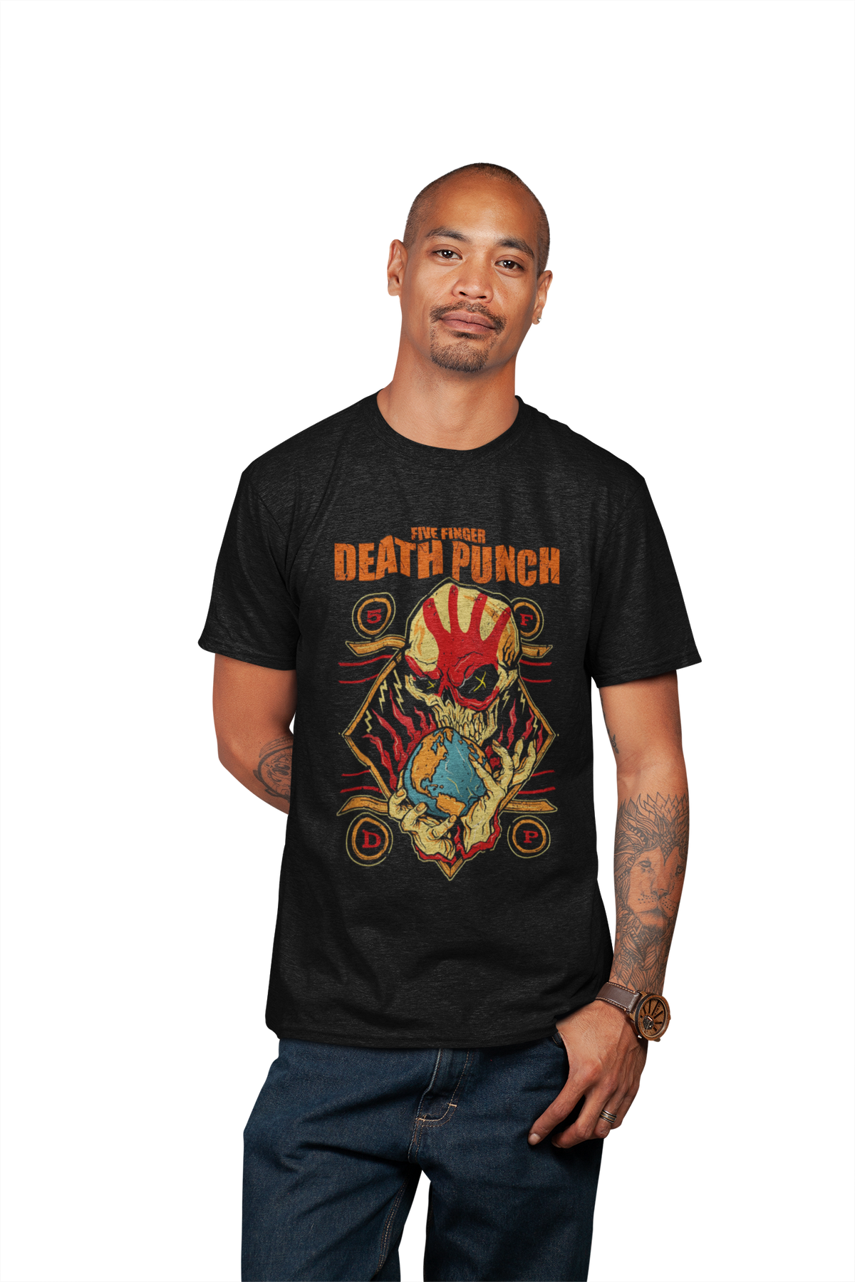 Five Finger Death Punch - Hand Skull Logo T-Shirt - Black