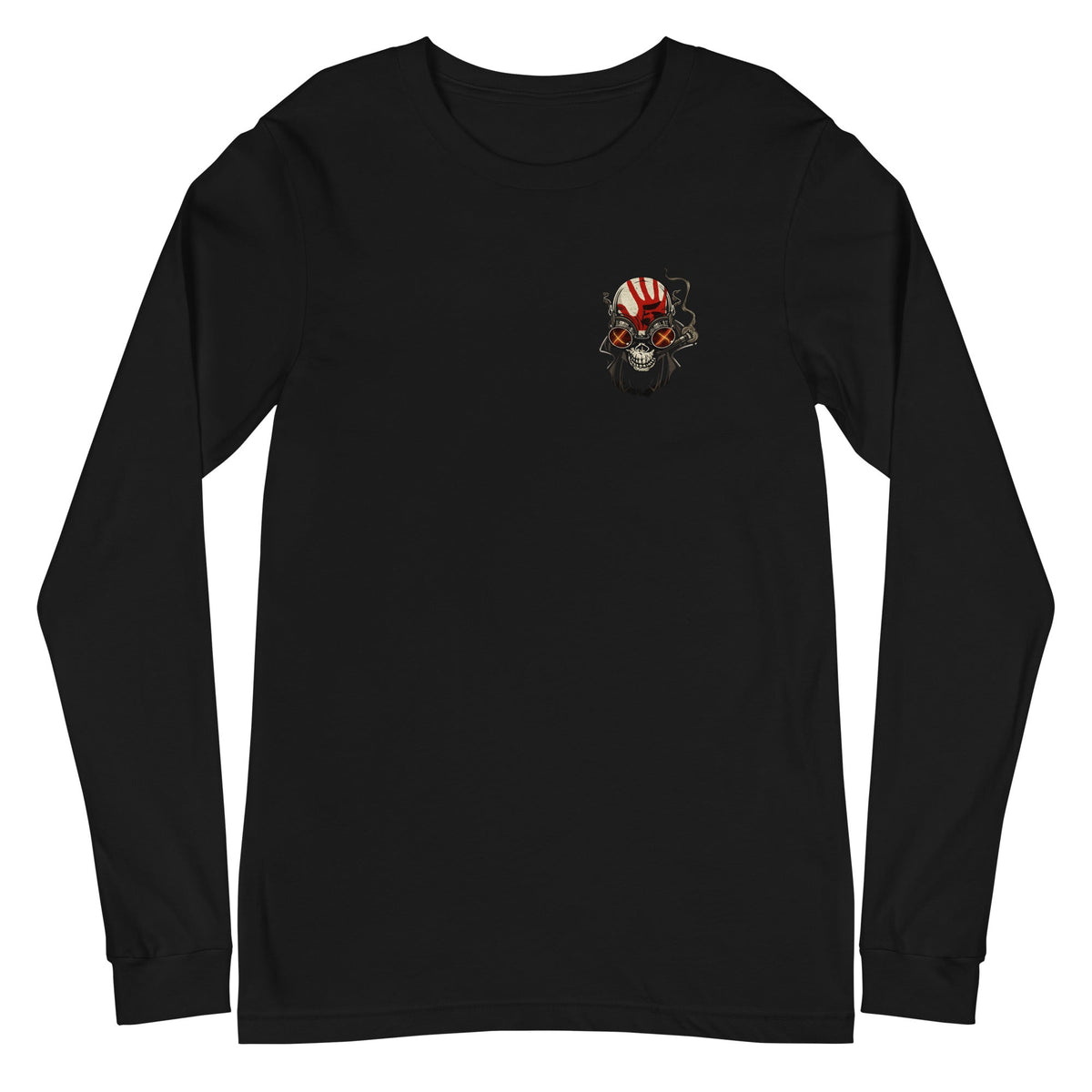 Five Finger Death Punch - Small Skull Long Sleeve T-Shirt - Black