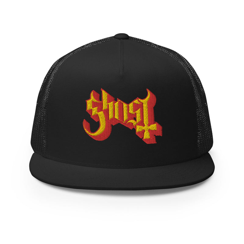 MerchMoment - Ghost Embroidered Logo Trucker Hat -