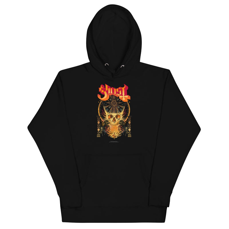 Ghost - Flaming Logo Hoodie - Black