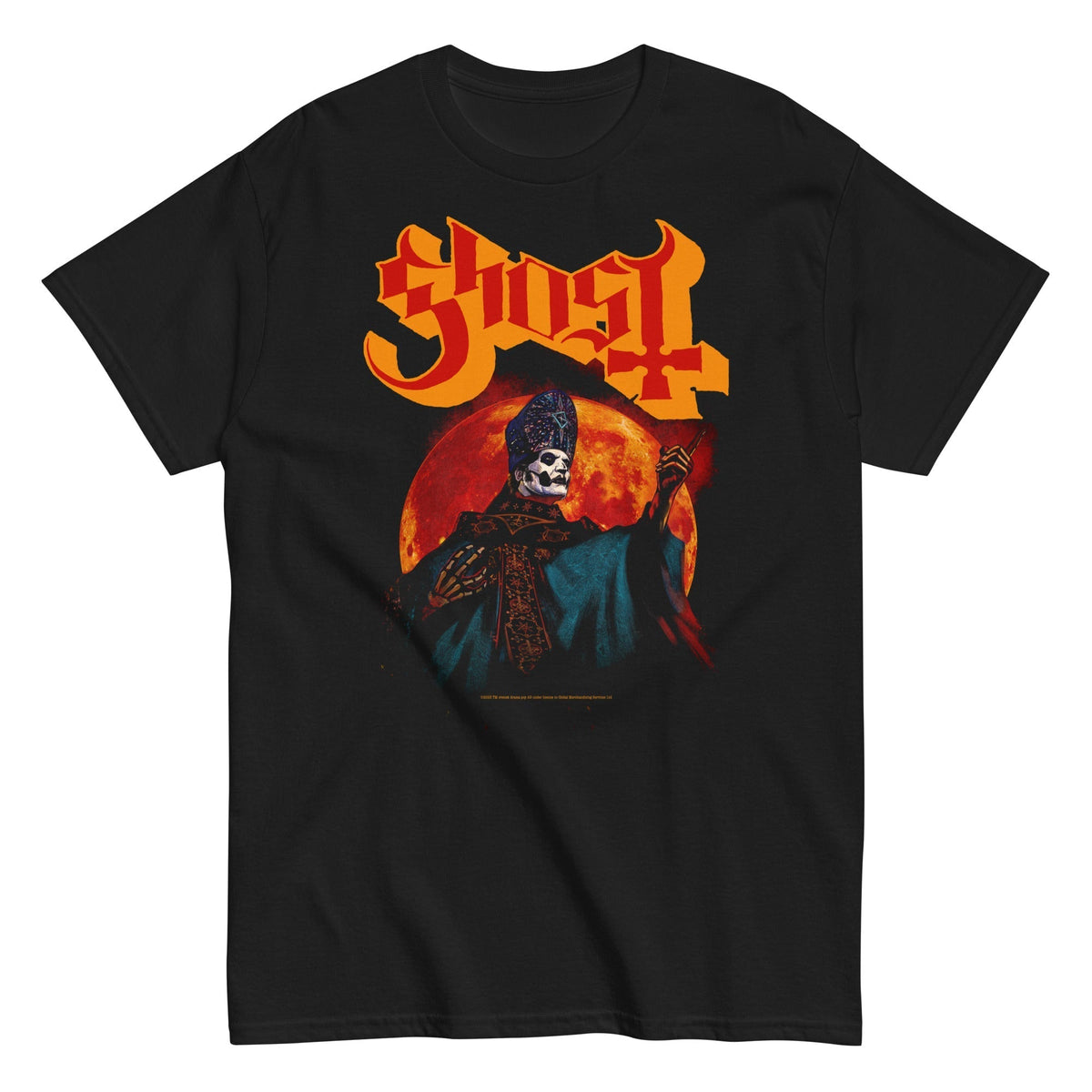 MerchMoment - Ghost - Red Moon T-Shirt - Black