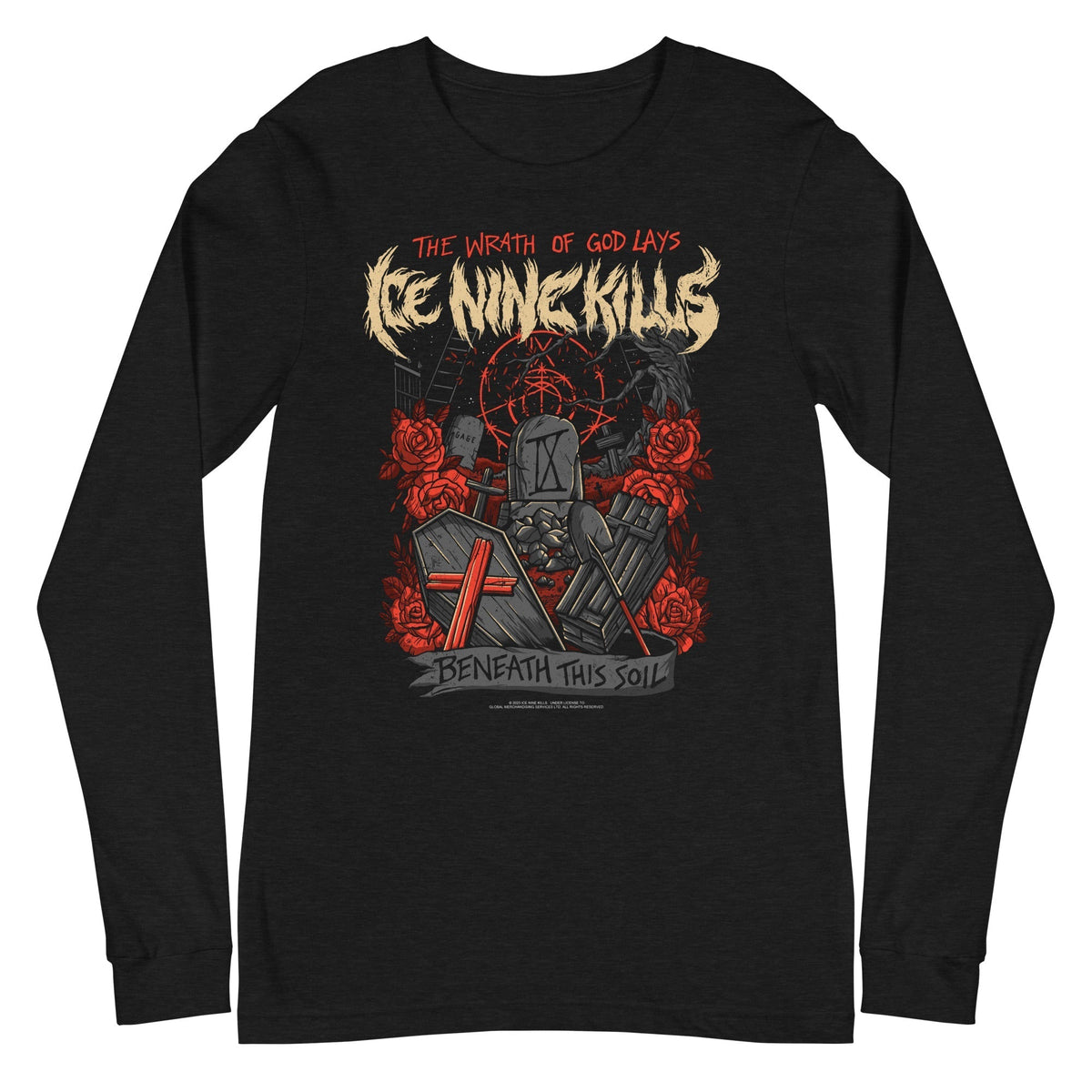 Ice Nine Kills - Beneath This Soil Long Sleeve T-Shirt - Black