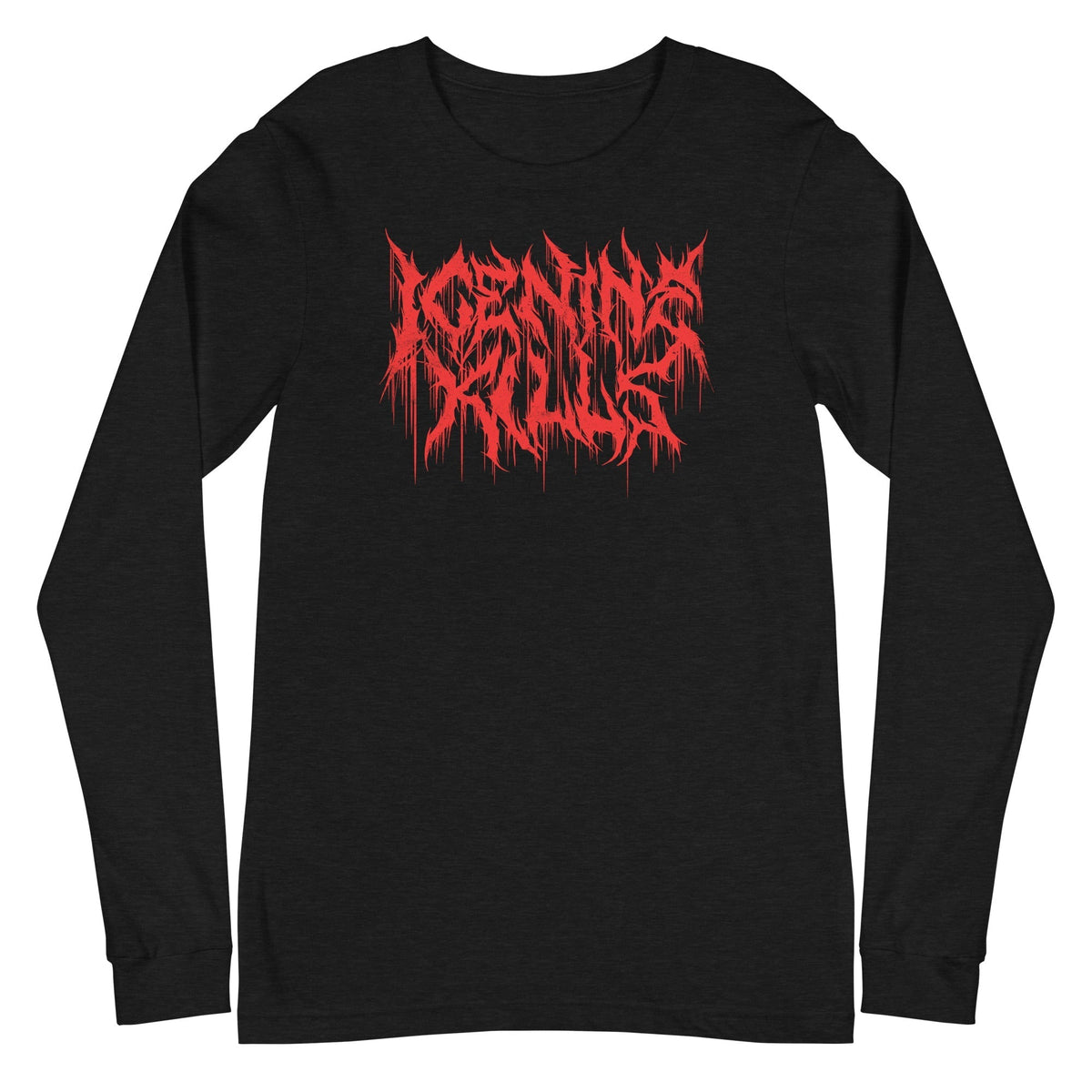 Ice Nine Kills - Drip Logo Long Sleeve T-Shirt - Black