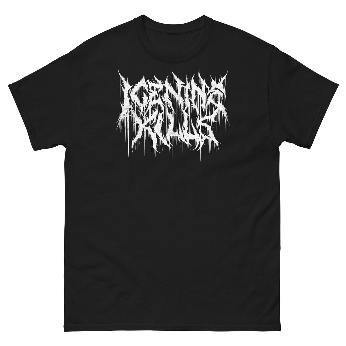 Ice Nine Kills - White Drip Logo T-Shirt - Black