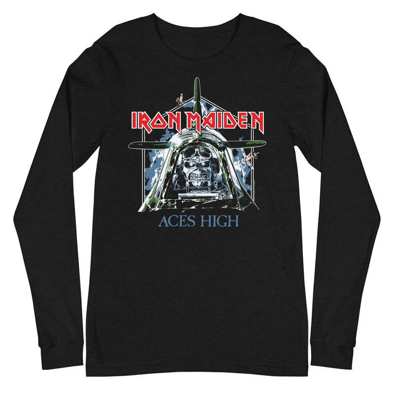 Iron Maiden - Aces High Long Sleeve T-Shirt - Black