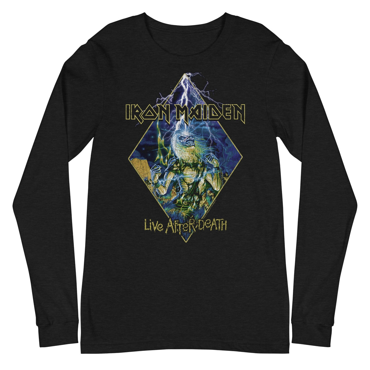 Iron Maiden - Lightning Long Sleeve T-Shirt - Black