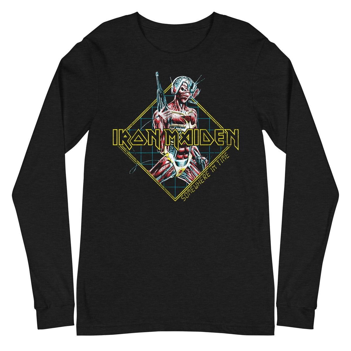 Iron Maiden - Rhombus Long Sleeve T-Shirt - Black