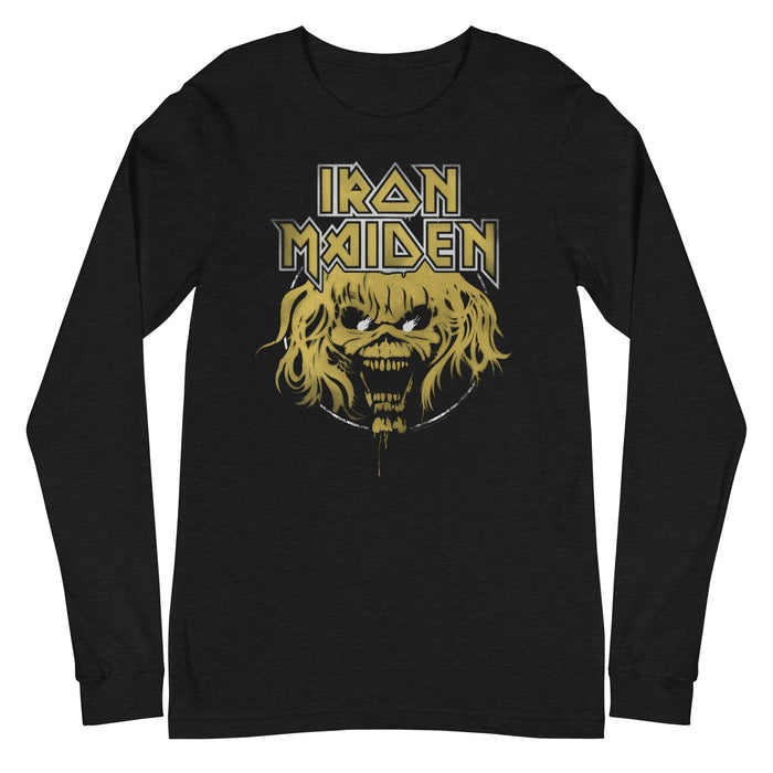 Iron Maiden - Stacked Logo Long Sleeve T-Shirt - Black