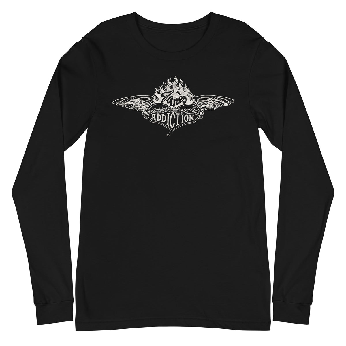 Jane's Addiction - Badge Logo Long Sleeve T-Shirt - Black