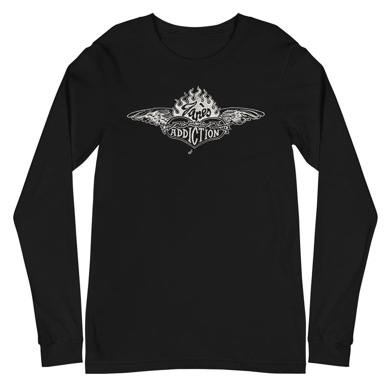 Jane's Addiction - Badge Logo Long Sleeve T-Shirt - Black